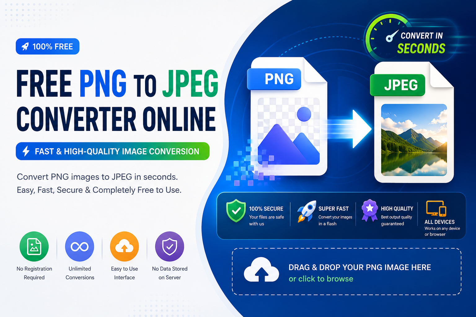 Free PNG to JPEG converter online