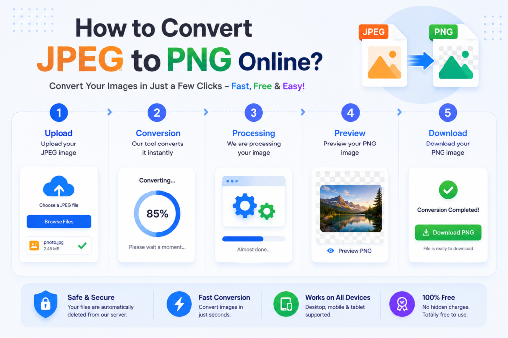 How to convert JPEG to PNG online