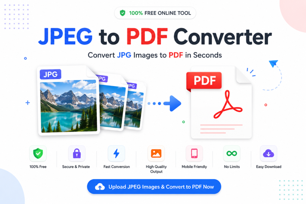 JPEG to PDF Converter | Free online JPEG to PDF Converter | SF Tool